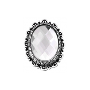 20 mm White Vintage Style Snap